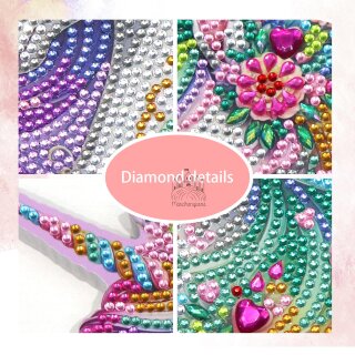 5D Diamond Painting Einhorn Tischdeko | DIY Set Für Anfänger, Erwachsene & Kinder