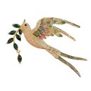 Brosche Vogel mit Zweig