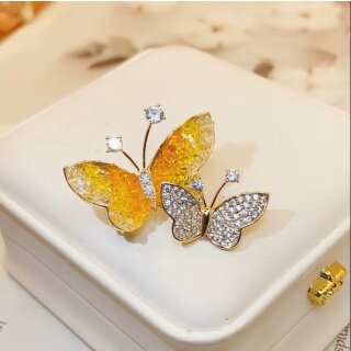 Brosche Schmetterlinge Orange