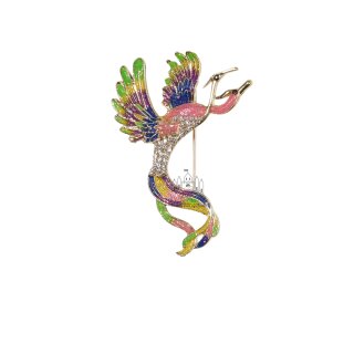 Brosche Phoenix bunt