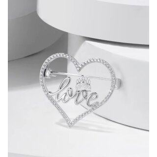 Brosche Love Herz