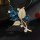 Brosche Pflanze blau