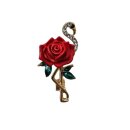 Brosche Flamingo mit Rose
