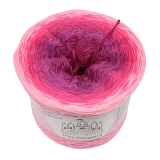 Bobbel Himbeertraum Rosa außen -3fach - 200g/1000m
