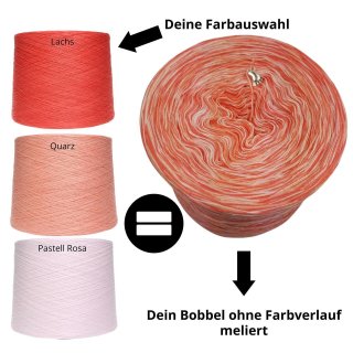 3Fädig OHNE Farbverlauf Wunschwickel 200g - 1000m