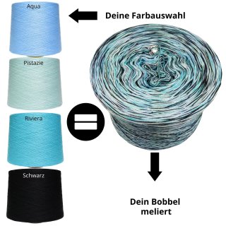 4Fädig OHNE Farbverlauf Wunschwickel 400g - 1520m