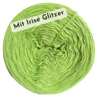 Blattgrün Uni + Glitzer Irisé 200g - 760m 4Fach