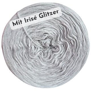 Hellgrau Uni + Glitzer Irisé 200g - 760m 4Fach