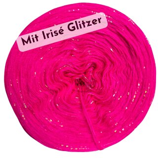 Neonpink Uni + Glitzer Irisé 200g - 760m 4Fach