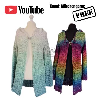 Häkelanleitung Jacke Eismeer - Bei Youtube erhältich.