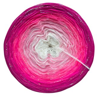 Bobbel Himbeereis 3 Fach _1000m_ohne Glitzer_Hot Pink außen