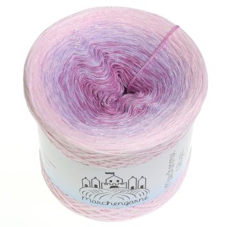 LiLu´s Farbverlaufsgarn Beauty mit Irisé Glitzer Pastell Rosa außen 4fach - 250g/950m