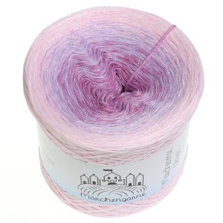LiLu´s Farbverlaufsgarn Beauty mit Irisé Glitzer Pastell Rosa außen 4fach - 300g /1140m