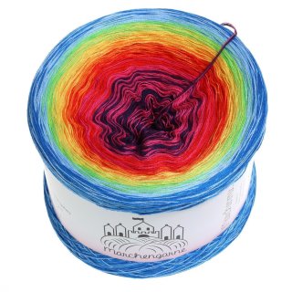 LiLu´s Farbverlaufsgarn Regenbogen Sea Blue außen 4fach - 300g /1140m