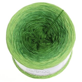 LiLu´s Farbverlaufsgarn Knallfrosch 5Fädig  Blattgrün außen 5fach - 200g/600m