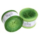 LiLu´s Farbverlaufsgarn Knallfrosch 5Fädig  Blattgrün außen 5fach - 200g/600m