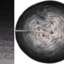 Farbverlaufsgarn Schwarzer Kater Schwarz außen 3fach - 200g/1000m