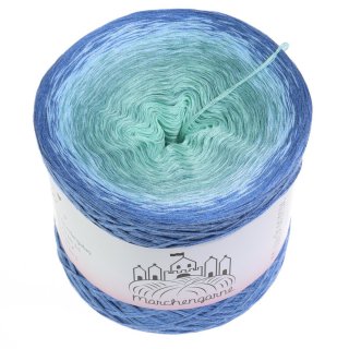 Farbverlaufsgarn Quellwasser Jeans mel. außen 3fach - 150g/750m