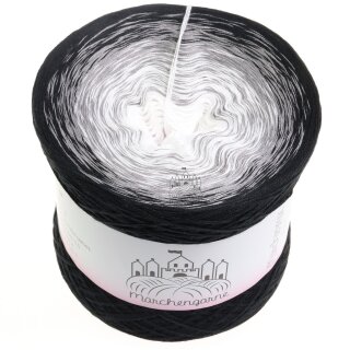 Bobbel - Black & White Schwarz außen 3fach - 400g/2000m