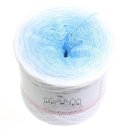 Bobbel Himmelblau Weiß außen-4fach - 250g/950m