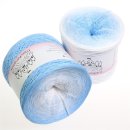 Bobbel Himmelblau Weiß außen-4fach - 250g/950m