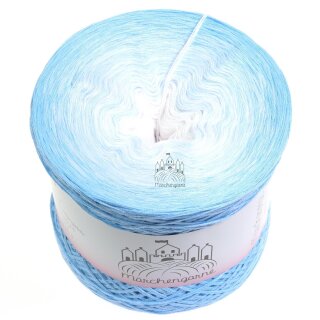 Bobbel Himmelblau Aqua außen-3fach - 200g/1000m