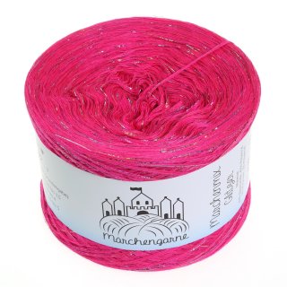 Bobbel Uni + Glitzer Multicolour 300g - 1140m 4Fach Neonpink Multi Glitzer