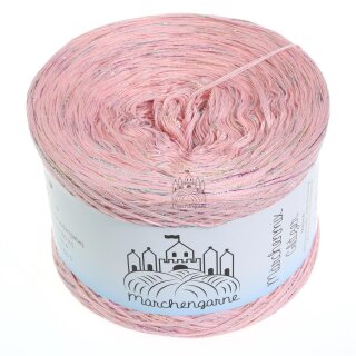 Bobbel Uni + Glitzer Multicolour 300g - 1140m 4Fach Rosé Multi Glitzer