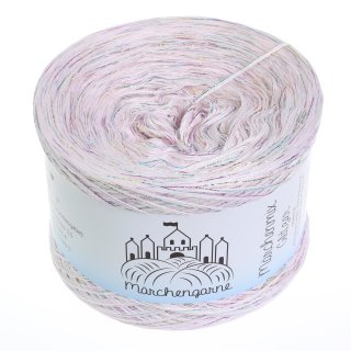 Bobbel Uni + Glitzer Multicolour 300g - 1140m 4Fach Pastell Rosa Multi Glitzer