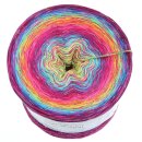Farbverlaufsgarn Feuerwerk Neonpink Multicolour Glitzer 4fach - 1000g / 3800m