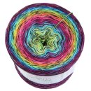 Farbverlaufsgarn Feuerwerk Schwarz + Glitzer Multicolour  4fach - 500g / 1900m
