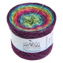 Farbverlaufsgarn Feuerwerk Schwarz + Glitzer Multicolour  4fach - 500g / 1900m