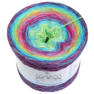 Farbverlaufsgarn Feuerwerk Riviera + Glitzer Multicolour   4fach - 500g / 1900m