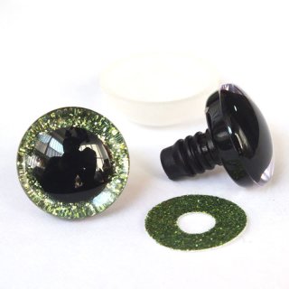 Sicherheitsaugen  mit Glitzer Ø20 mm Dark Olive Green