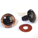 Sicherheitsaugen  mit Glitzer Ø20 mm Brown
