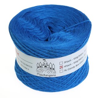 Bobbel Uni Seablue 4 Fach - 100g - 380m