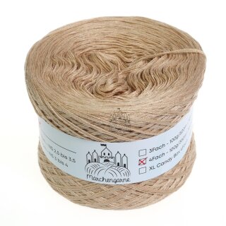 Bobbel Uni Beige 3 Fach - 50g - 250m