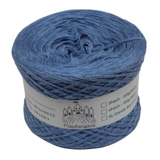 Bobbel Uni Jeans mel. 3 Fach - 100g - 500m