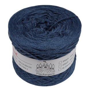 Bobbel Uni Indigo-mel. 4 Fach - 100g - 380m