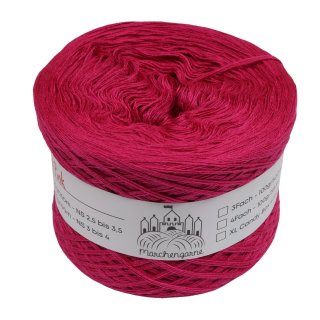 Bobbel Uni Hot Pink 4 Fach - 200g  -760m