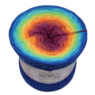 Farbverlaufsgarn Lollipop - Enzian außen 4fach - 400g / 1520m
