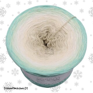 Bobbel Schneeflöckchen 01 3fach - 200g/1000m