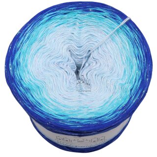 Bobbel Blaues Wunder mit Glitzer Irisé Enzian außen -3fach - 150g/750m