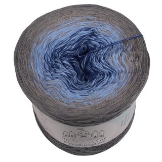 Bobbel Tiefsee Mittelgrau außen -5fach - 400g/1200m