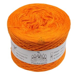 Bobbel Uni Orange 4 Fach - 200g  -760m