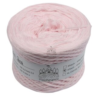 Bobbel Uni Pastell Rosa 4 Fach - 50g - 190m